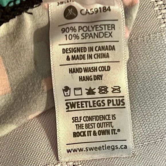 SweetLegs Plus Women's Leggings Black Multicoloured Ho Ho Ho - Picture 11 of 14